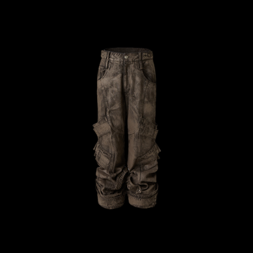 FLYERRER 24AW distressed coated pants