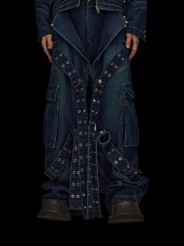 FLYERRER 23FW Heavy Industry Design Wrinkle Jeans
