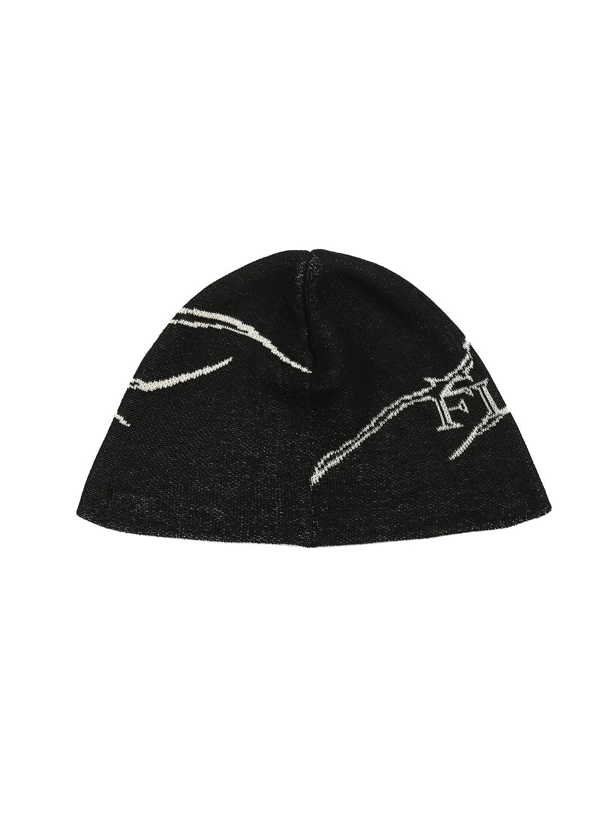 Flyerrer Organic Skeleton Gothic‑Script Ice‑Silk Skullcap, Breathable Dark‑Alt Street‑Beanie FR013'S