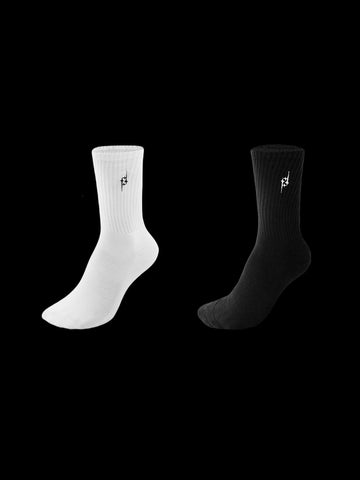Flyerrer25ss pure cotton logo stacking sports socks