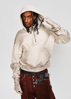FLYERRER 25SS retro hooded sweatshirt with detachable curved knife sleeves FR237
