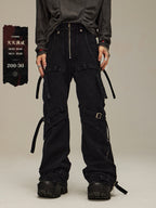 FLYERRER 23FW fake two piece hardware decoration wide leg jeans