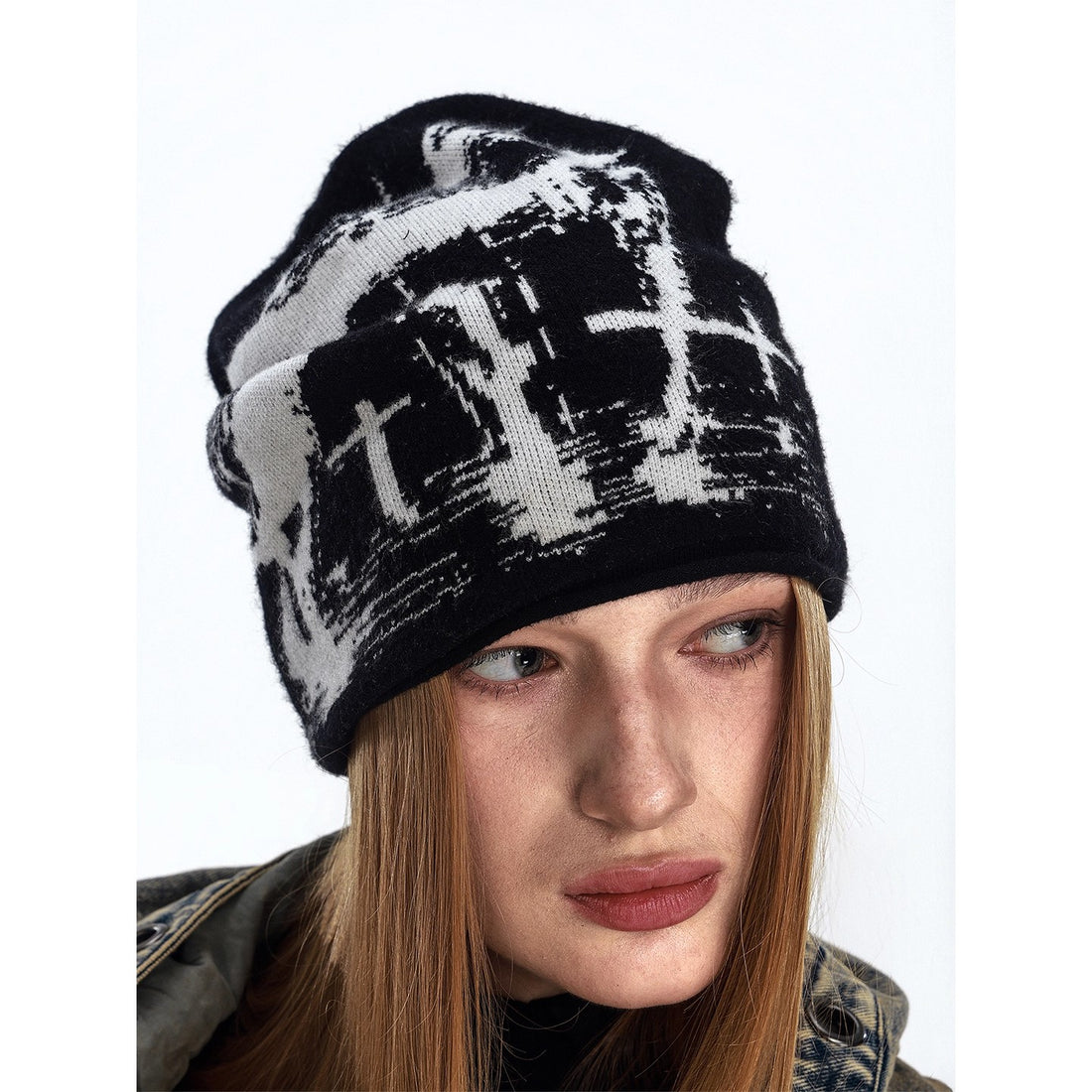 Flyerrer 25AW "Blood Tide" Knight Cross Embroidered Trendy Knitted Beanie