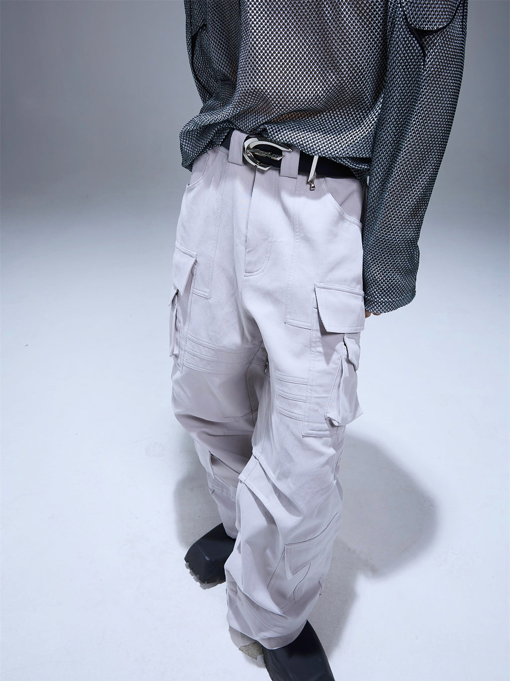 FLYERRER22FW Black Metal Buckle Belt for Men and Women FR008