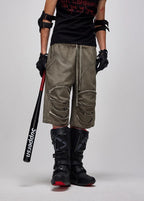 Flyerrer25ss irregular segmentation cutting three-dimensional splicing shorts FR268