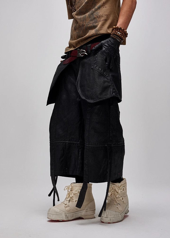 Flyerrer 25ss workwear casual pants drawstring shorts FR267