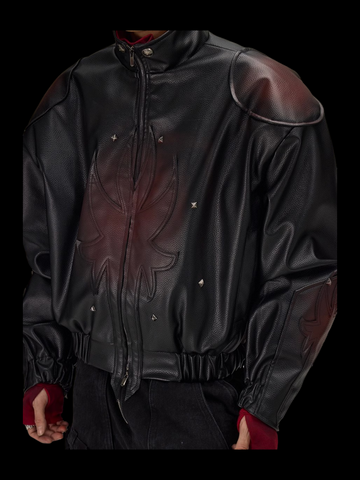 FLYERRER 23FW red distressed loose silhouette jacket