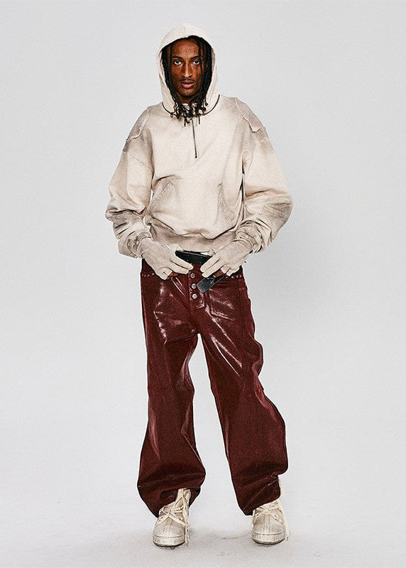 FLYERRER 25SS retro hooded sweatshirt with detachable curved knife sleeves FR237