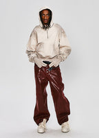 FLYERRER 25SS retro hooded sweatshirt with detachable curved knife sleeves FR237