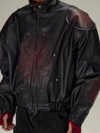 FLYERRER 23FW red distressed loose silhouette jacket