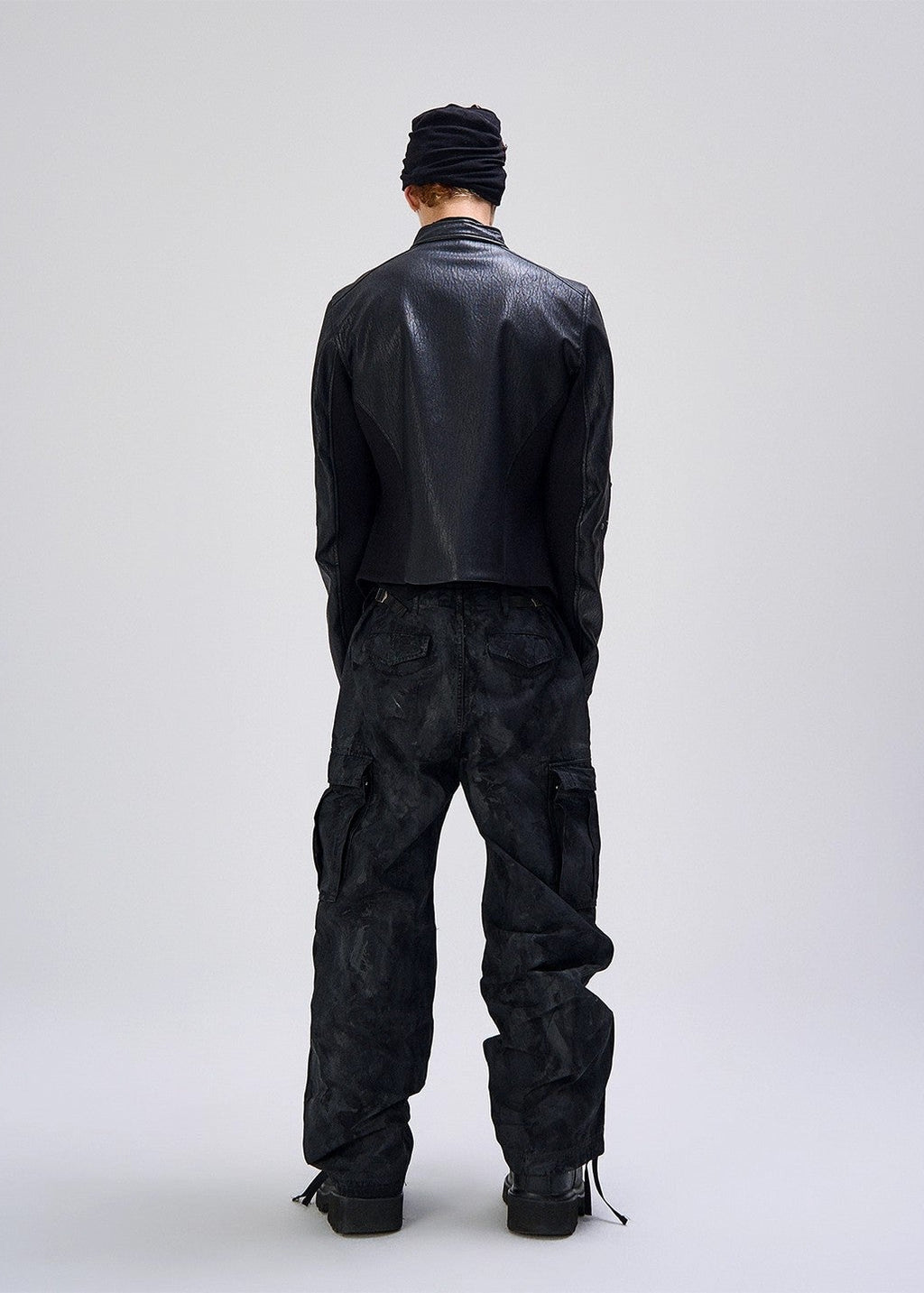 Flyerrer 25AW Heavy-Duty Irregular Paneled American-Style Biker Leather Jacket FR288