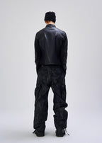 Flyerrer 25AW Heavy-Duty Irregular Paneled American-Style Biker Leather Jacket FR288