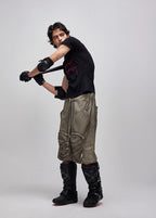Flyerrer25ss irregular segmentation cutting three-dimensional splicing shorts FR268
