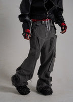 FLYERRER 24AW Irregular Splicing Used Jeans FR179