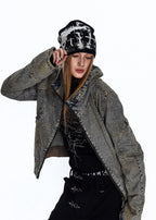 Flyerrer 25AW "Blood Tide" Knight Cross Embroidered Trendy Knitted Beanie FR008R