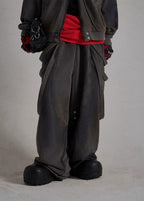 FLYERRER 24AW Loose Ribbon Casual Pants FR176