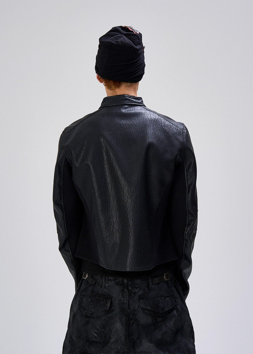 Flyerrer 25AW Heavy-Duty Irregular Paneled American-Style Biker Leather Jacket FR288