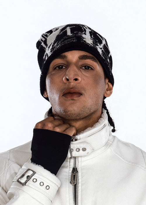 Flyerrer 25AW "Blood Tide" Knight Cross Embroidered Trendy Knitted Beanie FR008R