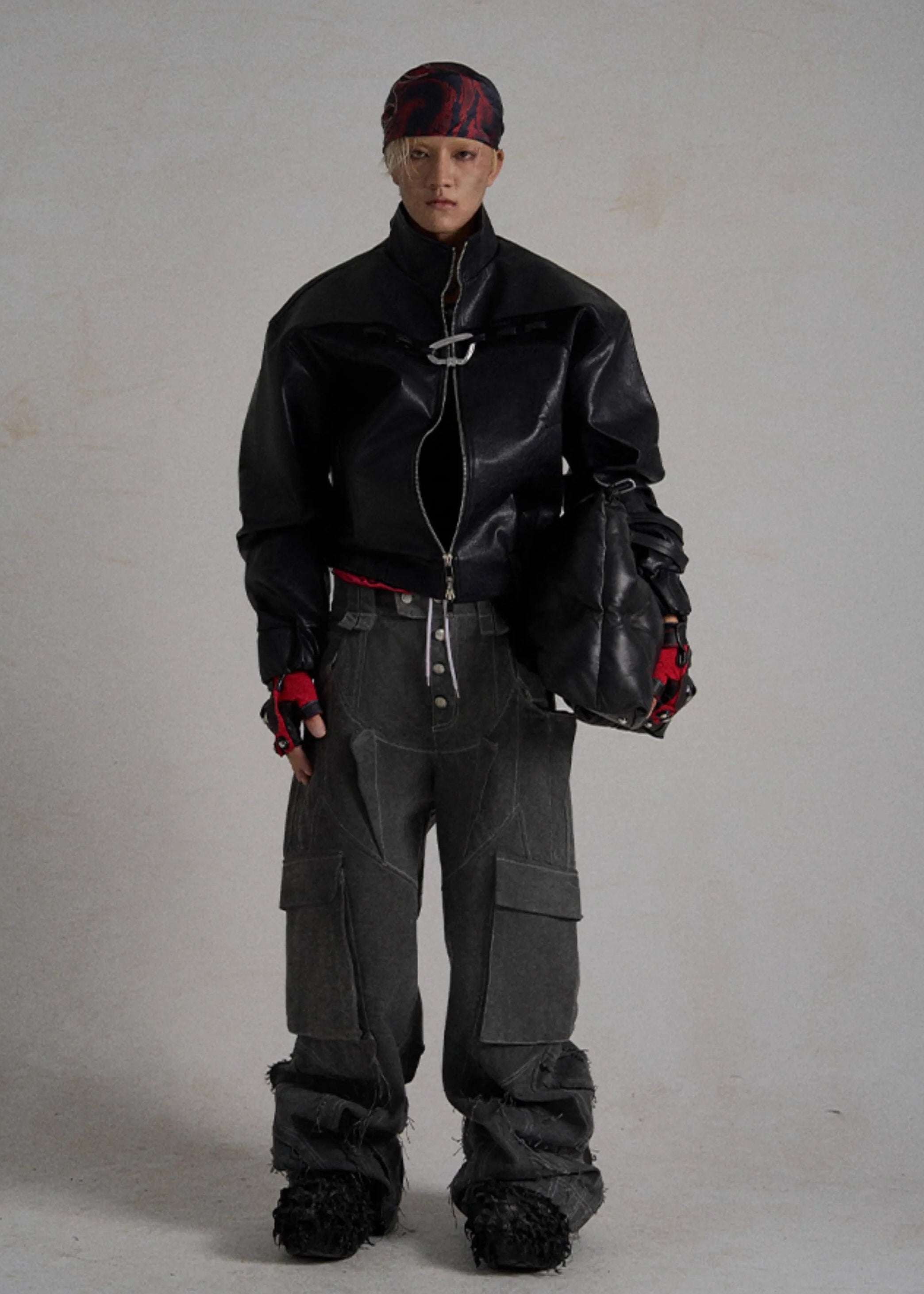 FLYERRER 24AW Irregular Splicing Used Jeans FR179