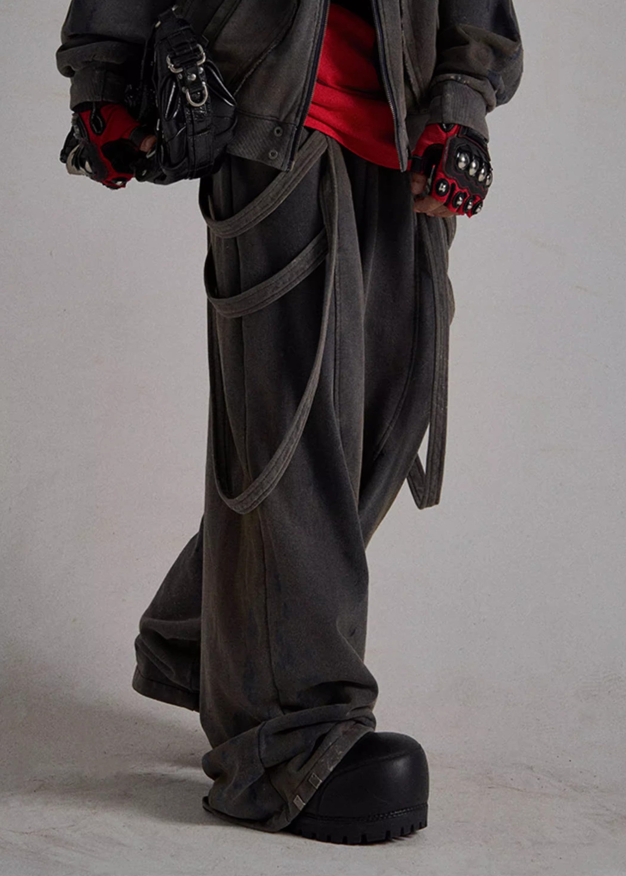 FLYERRER 24AW Loose Ribbon Casual Pants FR176