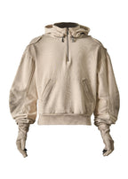 FLYERRER 25SS retro hooded sweatshirt with detachable curved knife sleeves FR237