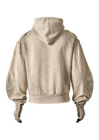 FLYERRER 25SS retro hooded sweatshirt with detachable curved knife sleeves FR237