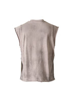 FLYERRER 25SS gray powder printed vintage short round neck vest FR225