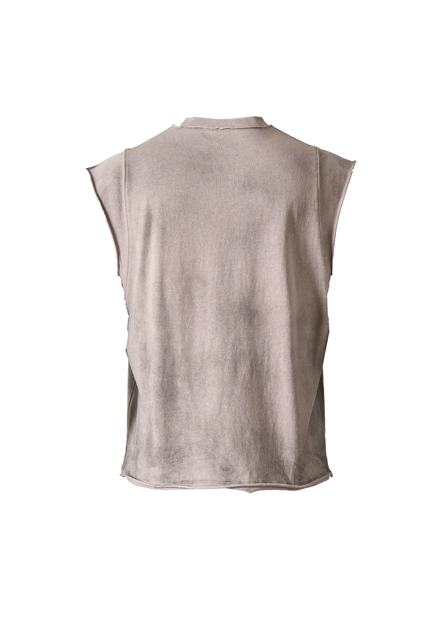 FLYERRER 25SS gray powder printed vintage short round neck vest FR225