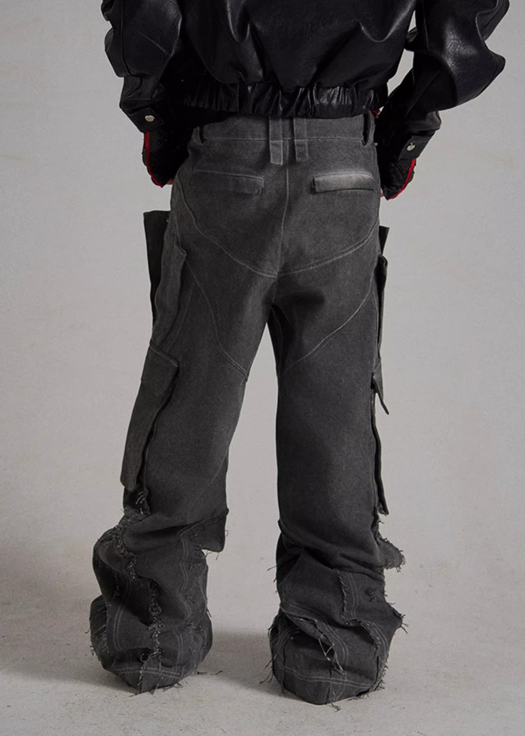 FLYERRER 24AW Irregular Splicing Used Jeans FR179