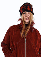 Flyerrer 25AW "Blood Tide" Knight Cross Embroidered Trendy Knitted Beanie FR008R