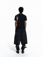 FLYERRER 26SS Slogan Vine Sword Print Stretch Breathable Slim Fit Street Tee FR334