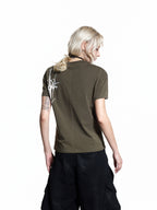 FLYERRER 26SS Slogan Vine Sword Print Stretch Breathable Slim Fit Street Tee FR334