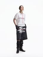 Twin FR Warhorse Embroidery Patch Loose Washed Five-Point Shorts FR339
