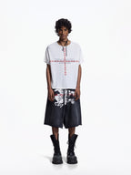 Twin FR Warhorse Embroidery Patch Loose Washed Five-Point Shorts FR339
