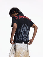 Unisex Fake Two-Piece Polo | Printed Collar Short Sleeve Summer Top FR346