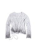 Flyerrer Distressed Ribbon Gradient Spray‑Paint Long‑Sleeve Top FR371