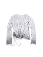 Flyerrer Distressed Ribbon Gradient Spray‑Paint Long‑Sleeve Top FR371