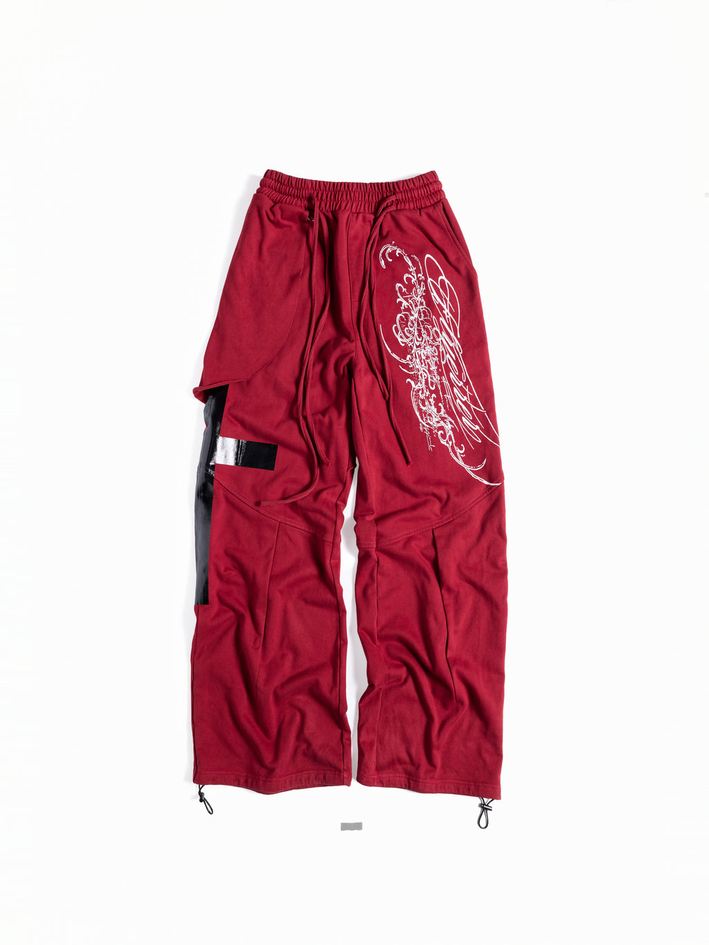 Flyerrer Punk Multi‑Strap Deconstructed Wide‑Leg Fall Sweatpants FR378
