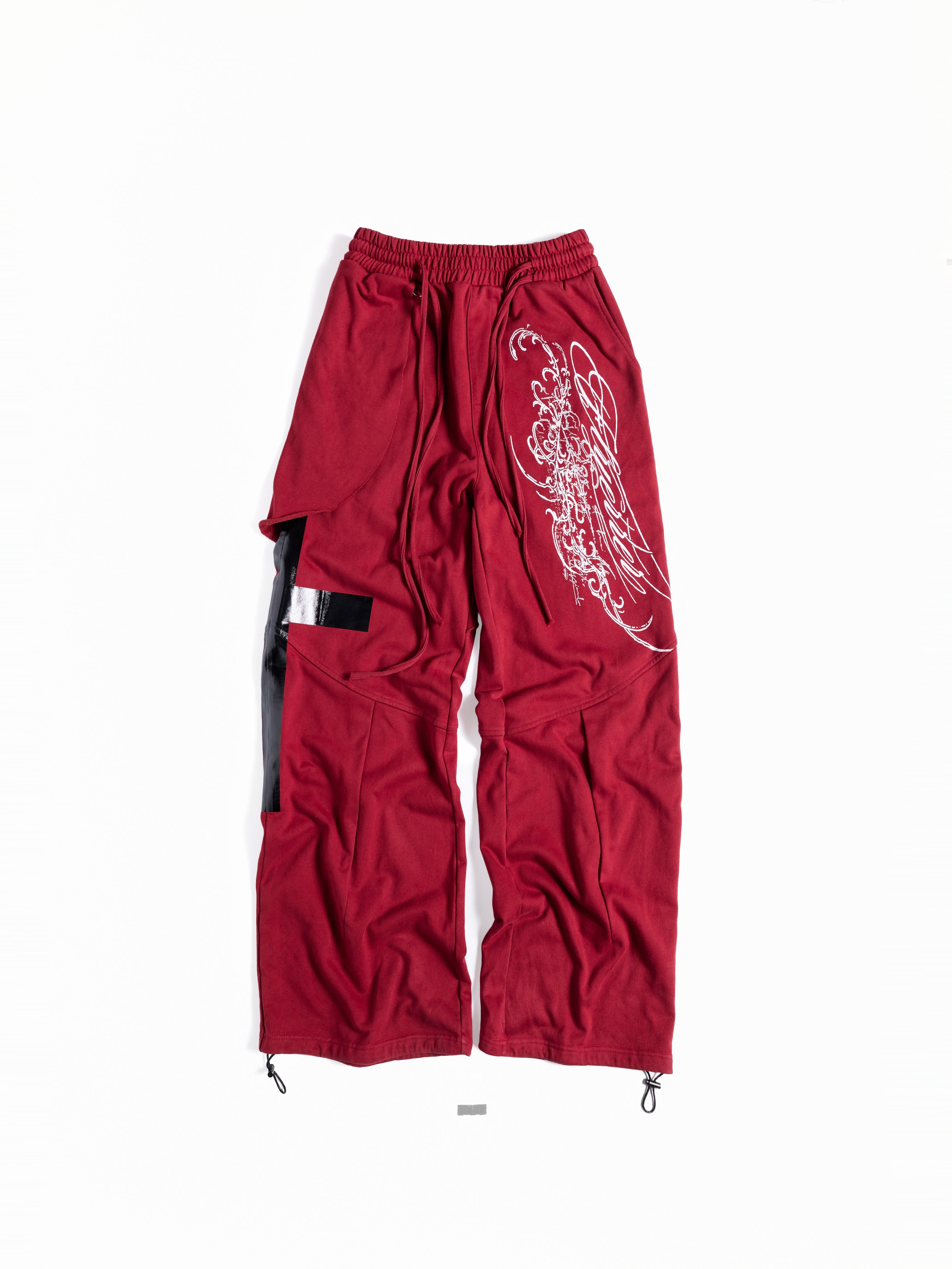 Flyerrer Punk Multi‑Strap Deconstructed Wide‑Leg Fall Sweatpants FR378