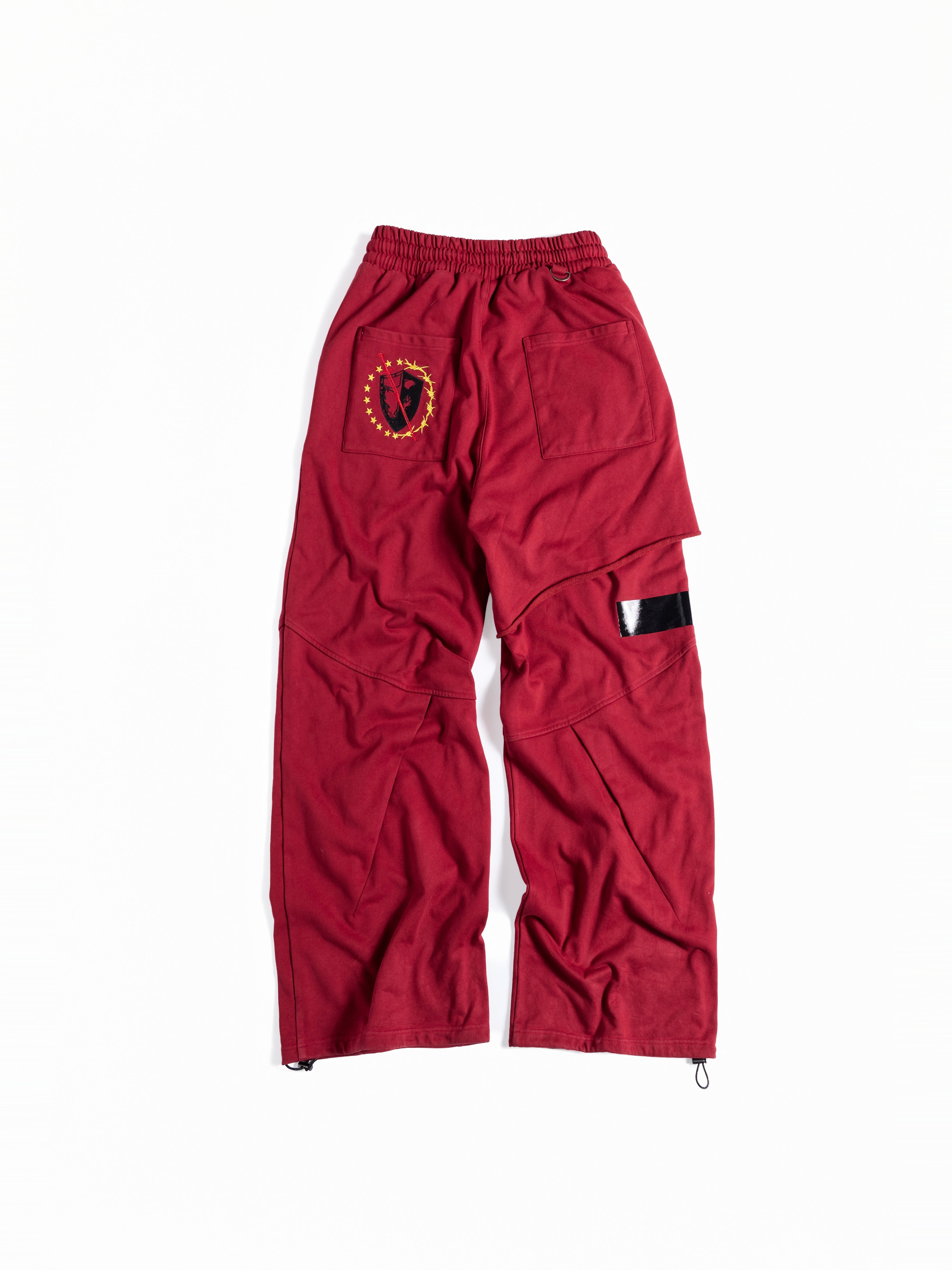 Flyerrer Punk Multi‑Strap Deconstructed Wide‑Leg Fall Sweatpants FR378
