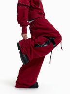 Flyerrer Punk Multi‑Strap Deconstructed Wide‑Leg Fall Sweatpants FR378