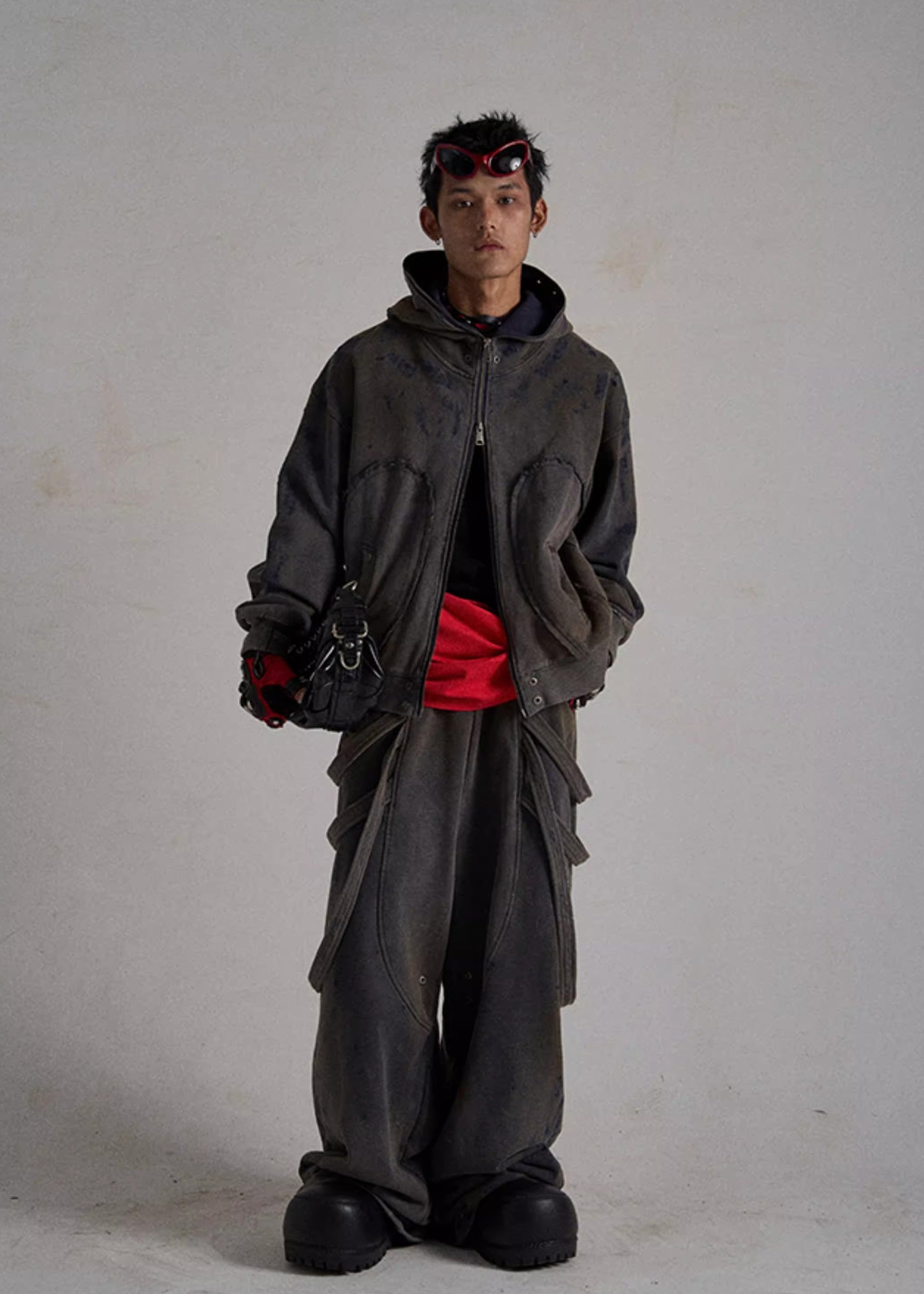 FLYERRER 24AW Loose Ribbon Casual Pants FR176