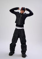 Flyerrer 25AW Heavy-Duty Irregular Paneled American-Style Biker Leather Jacket FR288