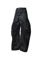 Flyerrer 25ss irregular wax brushed distressed curved jeans FR257