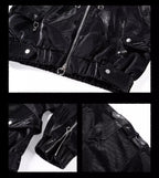 FLYERRER 23FW Black Crocodile Pattern Velvet Splicing Coat FR065