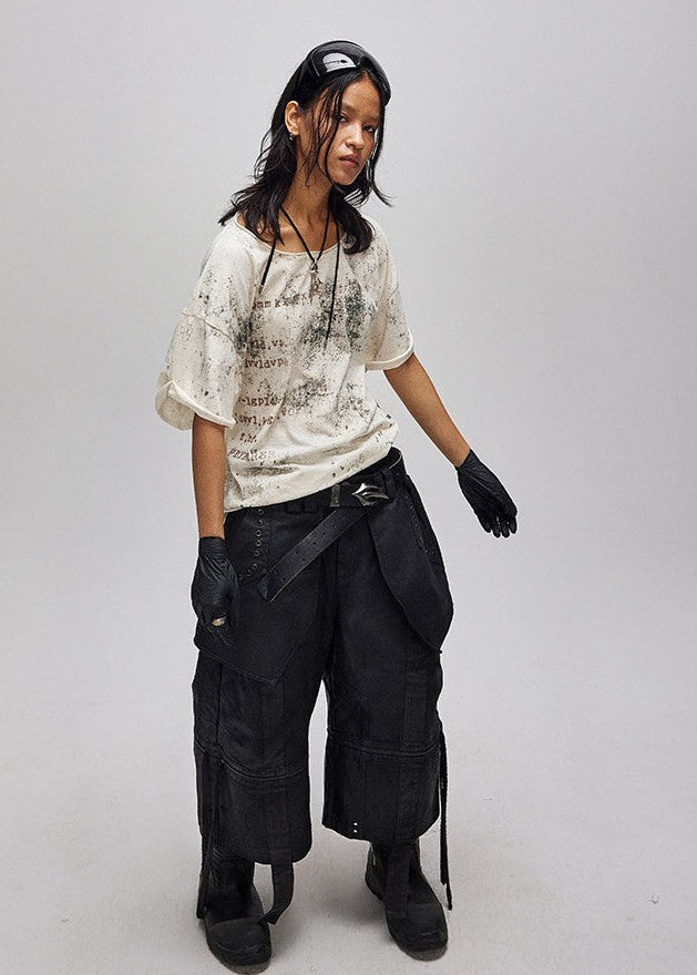 Flyerrer 25ss workwear casual pants drawstring shorts FR267