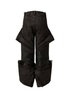 FLYERRER 24AW denim patchwork coated oil wax pants FR209