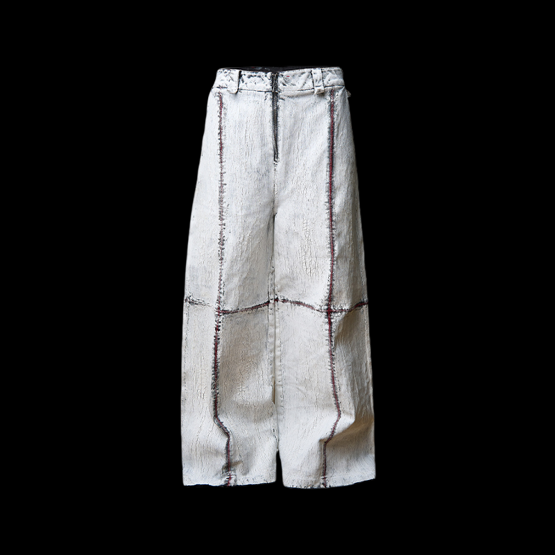 Flyerrer Yue Mo 25ss silhouette floor length work pants