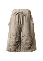 Flyerrer25ss irregular segmentation cutting three-dimensional splicing shorts FR268