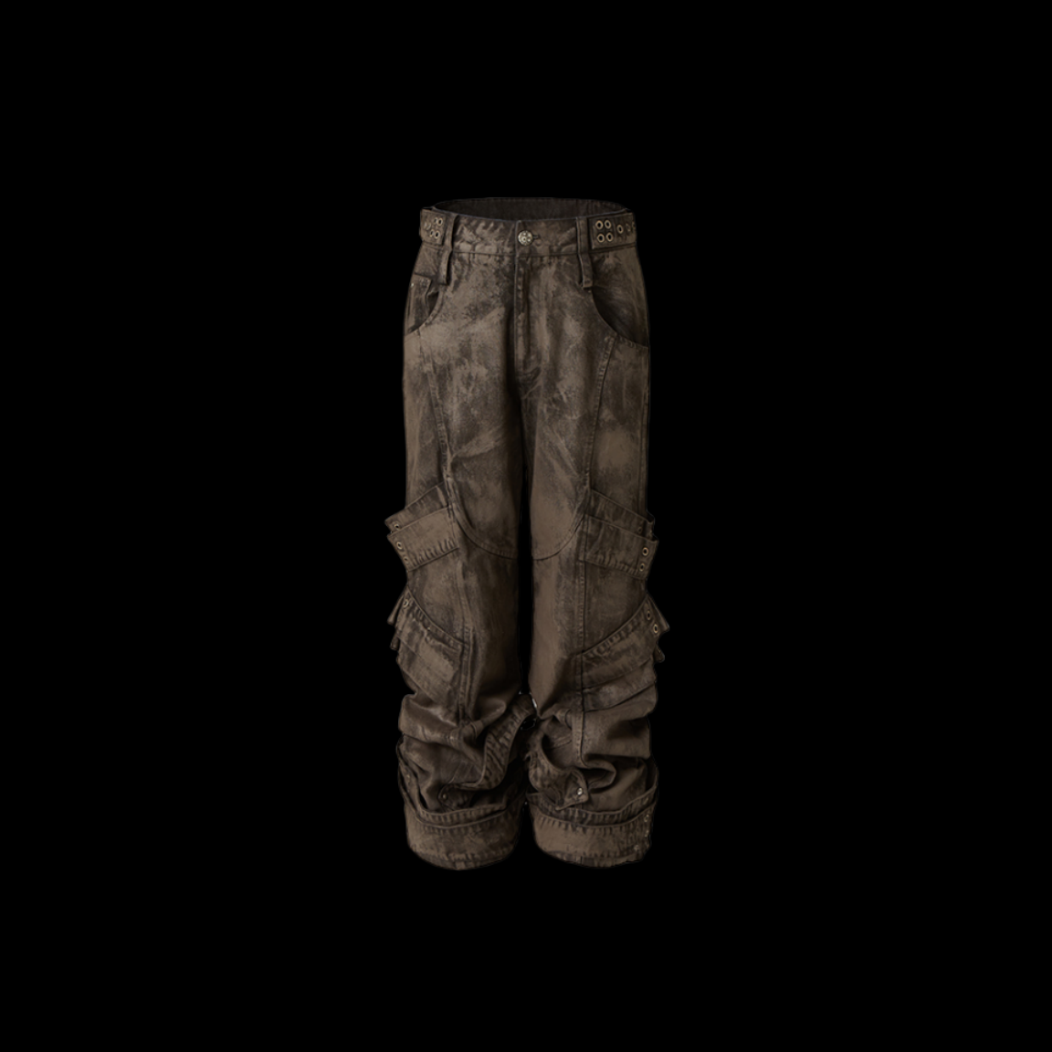 FLYERRER 24AW distressed coated pants